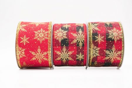 Festive Christmas Snowflake Wired Ribbon - Festive Christmas Snowflake Wired Ribbon